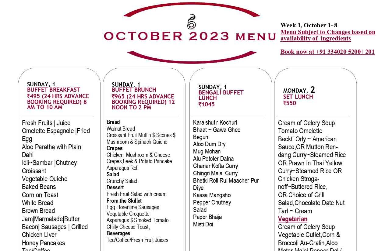 October 2023 Menu~ Wk 1, October 1 ~ 8