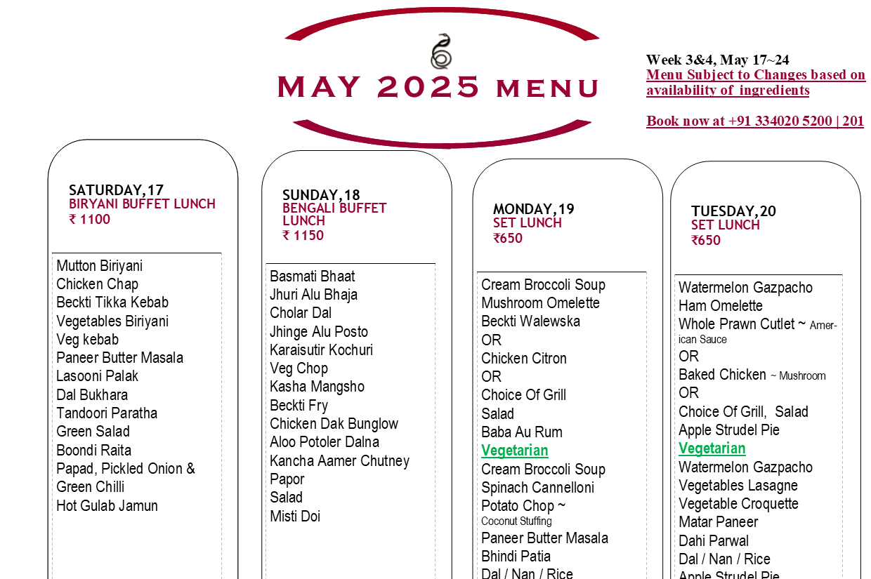 May 2025 Menu~ May 17~24