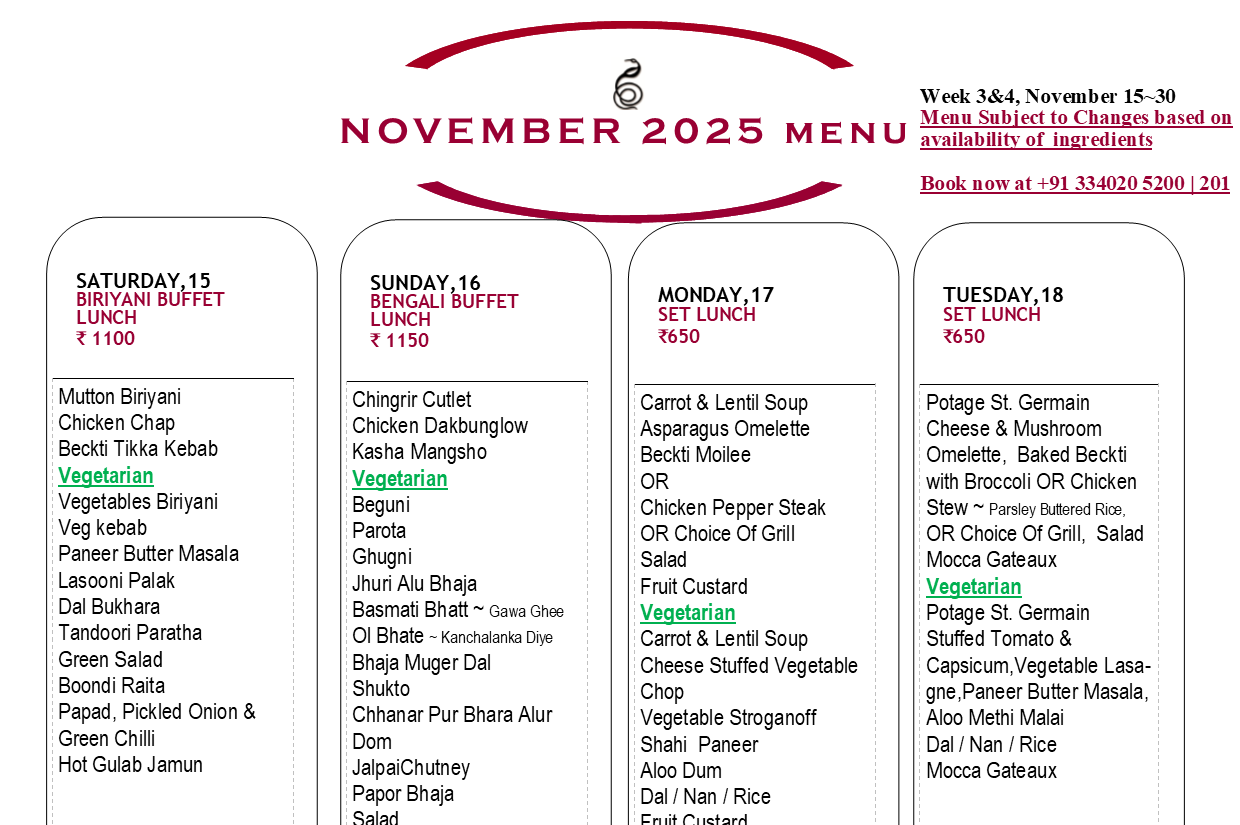 November 2025 Menu~ Nov 15~30